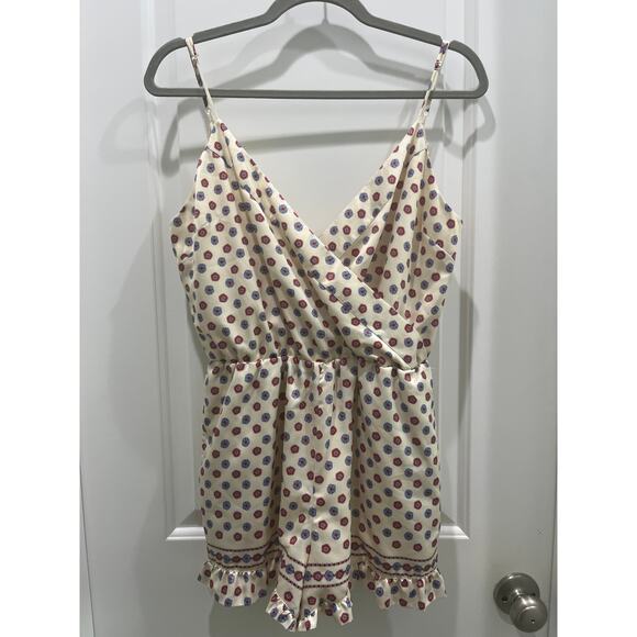 Tularosa Amelia Romper in Polka Dot Scarf Sz M - Picture 2 of 9